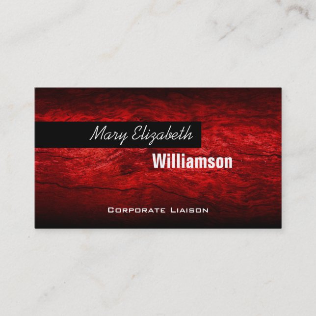 Red Modern Professional Business Cards (Front)