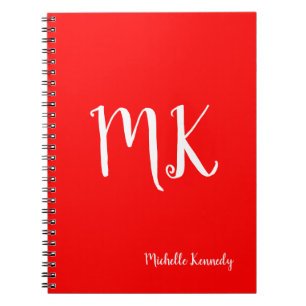 Red Modern Professional Personalised Notebook