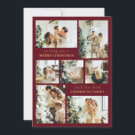 Red Modern Typography Photo Collage Christmas Holiday Card<br><div class="desc">Spread Christmas vibes with this simple,  minimalist holiday card! Featuring a stylish modern design,  it's the perfect template to showcase your family photo. Create your own custom Christmas card that blends elegance and trendy minimalism. Perfect for anyone who loves a clean,  modern look for the holidays.</div>