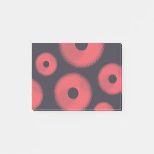 Red, modern, urban, fun abstract geometric graphic post-it notes