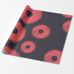 Red, modern, urban, fun abstract geometric graphic wrapping paper