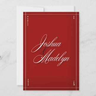 Red Modern Wedding Invitation Template