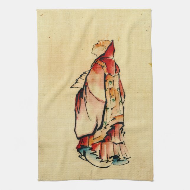 Red Monk 1840 Tea Towel (Vertical)