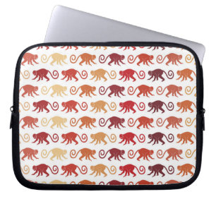 Red Monkeys Pattern Laptop Sleeve
