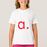 Red Monogram Initial Letter Modern Plain