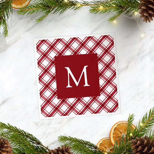 Red Monogram Napkin (Red Monogram Napkins
)
