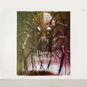 Red Monster Halloween Backdrop Tapestry