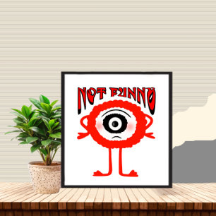 Red monster photo print
