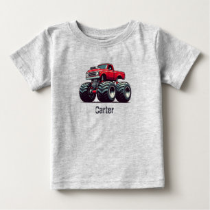 Red monster truck  baby T-Shirt