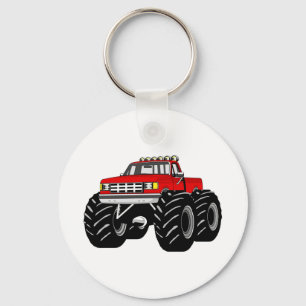 RED MONSTER TRUCK KEY RING