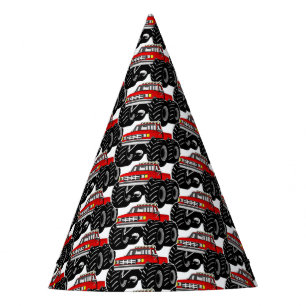 Red Monster Truck Party Hat