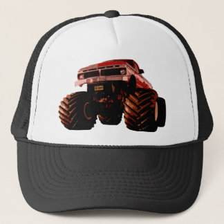 Red Monster Truck Trucker Hat
