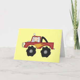Red Monster Truck Tshirts and Gifts Card