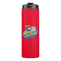Red Moo & Oink Travel Bottle
