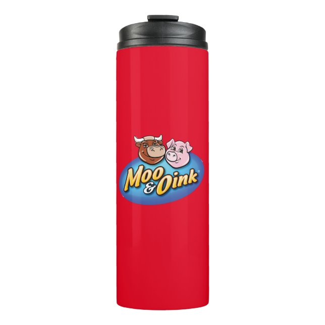 Red Moo & Oink Travel Bottle (Front)