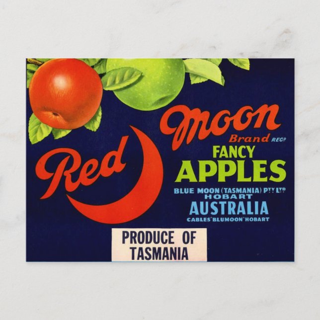 Red Moon Apples Postcard (Front)