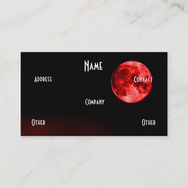 Red Moon Business Card (Front)