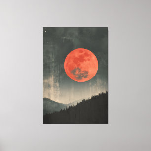 Red Moon Canvas Print