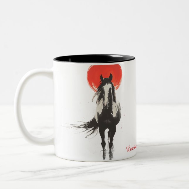 Red Moon Fire Horse Mug (Left)