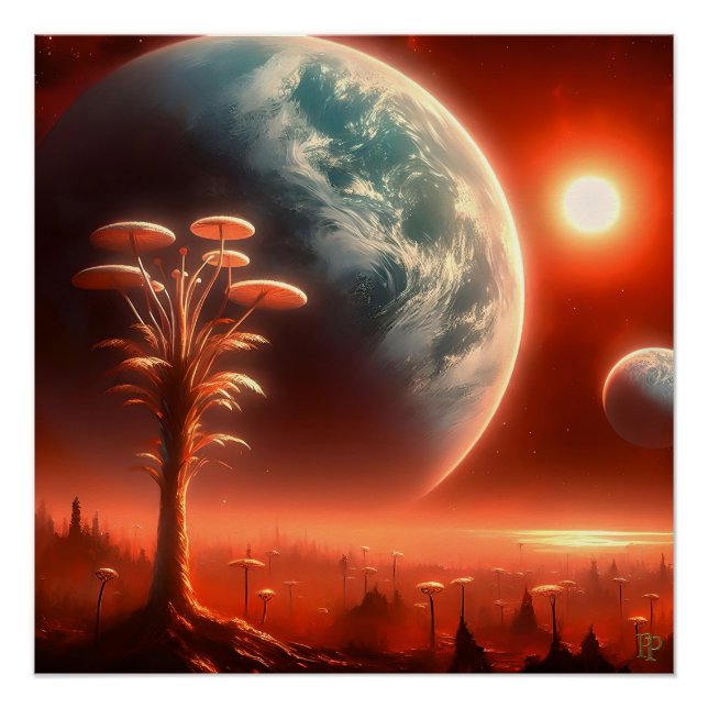 Red Moon of a Blue Planet Poster (Front)