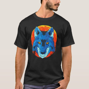 Red Moon Predator Forest Animal Wolf T-Shirt