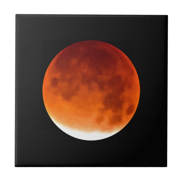 Red Moon Risiing Ceramic Tile (Front)