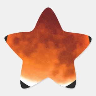 Red Moon Risiing Star Sticker