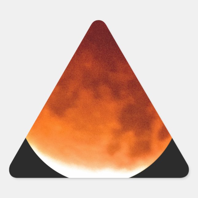 Red Moon Risiing Triangle Sticker (Front)