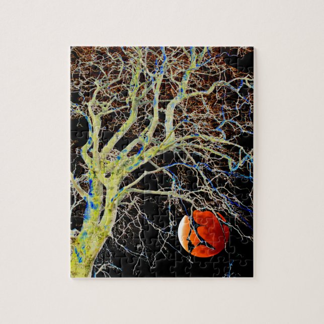 Red Moon Rising Jigsaw Puzzle (Vertical)