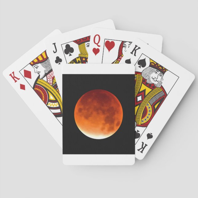 Red Moon Rising Playing Cards (Back)