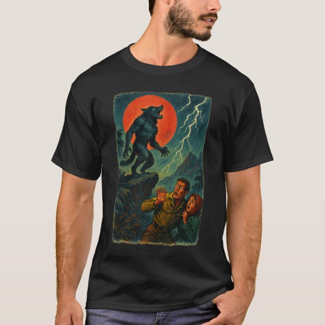 Red Moon Roar – Werewolf vs. Adventurers T-Shirt (Front)