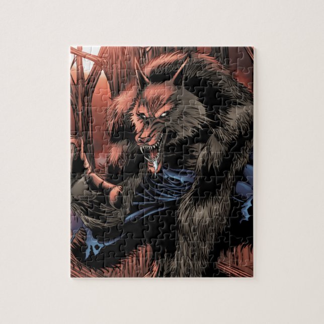 Red Moon Werewolf Jigsaw Puzzle (Vertical)