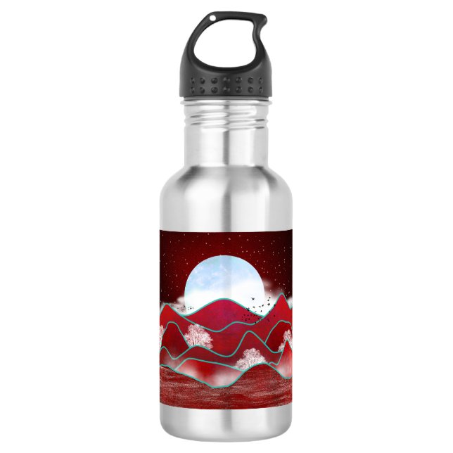 Red Moonrise 532 Ml Water Bottle (Front)