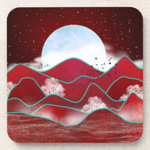 Red Moonrise Coaster