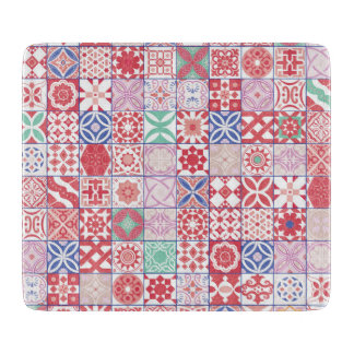 Red Moroccan tile Cutting Board