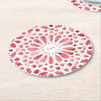 Red Moroccan Tiles Wedding Monogram