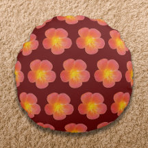 Red Moss Rose Flower Seamless Pattern on