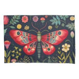 Red Moth In The Night Garden Pillowcase