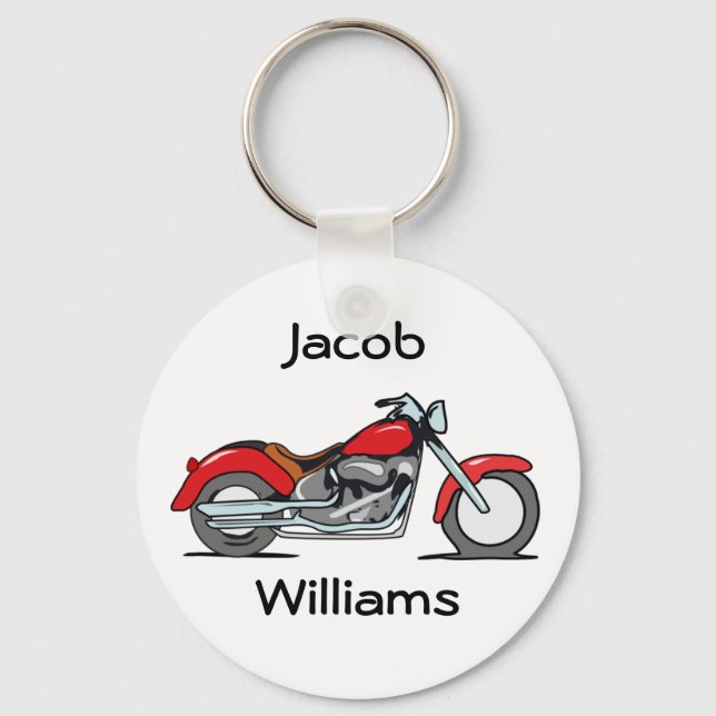 Red Motorcycle Keychain (Front)
