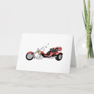 red motorcycle trike card