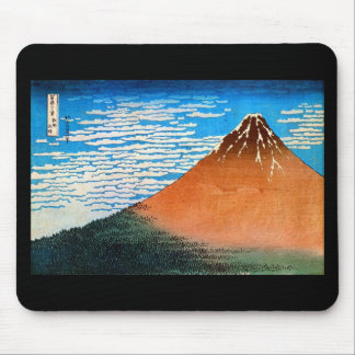 Red Mount Fuji, Hokusai, Ukiyo-e Mouse Pad