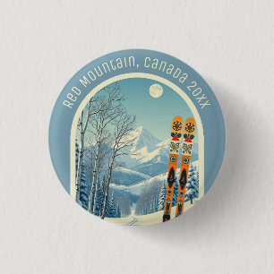 Red Mountain BC Canada ski holiday souvenir 3 Cm Round Badge