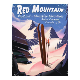 Red Mountain British Columbia, Canada ski poster