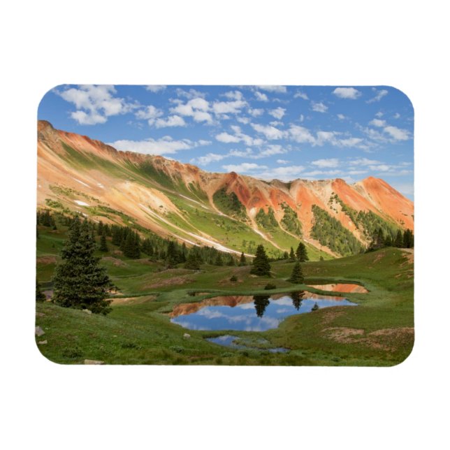 Red Mountain Reflection Magnet (Horizontal)