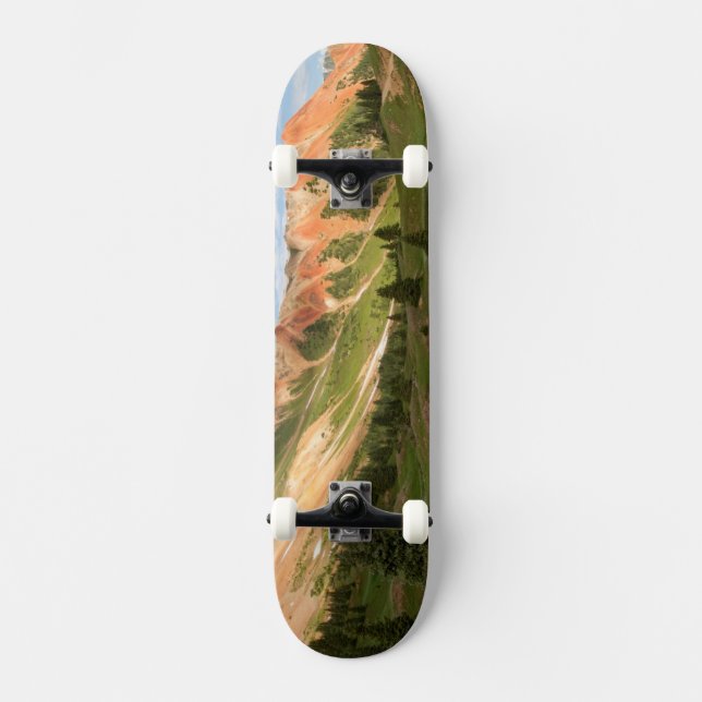 Red Mountain Reflection Skateboard (Front)