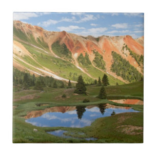 Red Mountain Reflection Tile