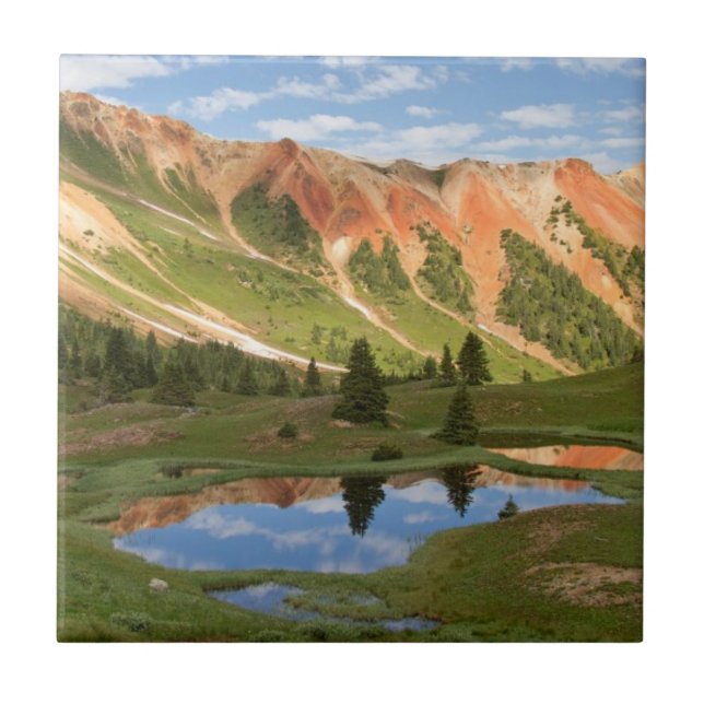 Red Mountain Reflection Tile (Front)