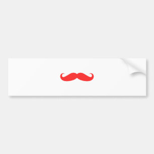 Red Moustache Stache for Christmas Bumper Sticker