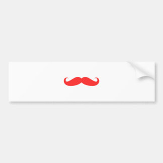 Red Moustache Stache for Christmas Bumper Sticker