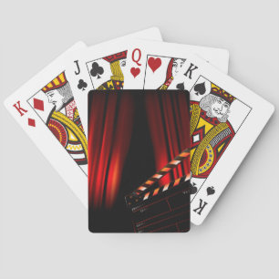 Red Movie Curtain Clapboard Director Playing Cards